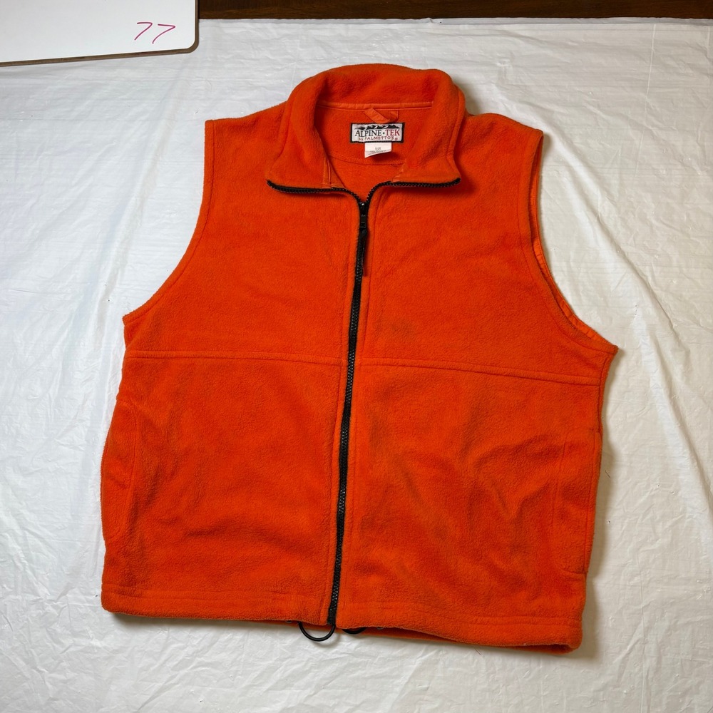 Alpine Tek by Palmetto's Orange Fleece Vest Men's Size M Outdoor‎ Hunting Safety